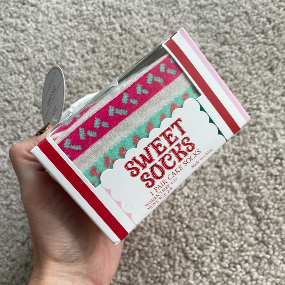 Birthday Cake Sweet Socks Gift Package Single Pair - Women’s Socks One Size